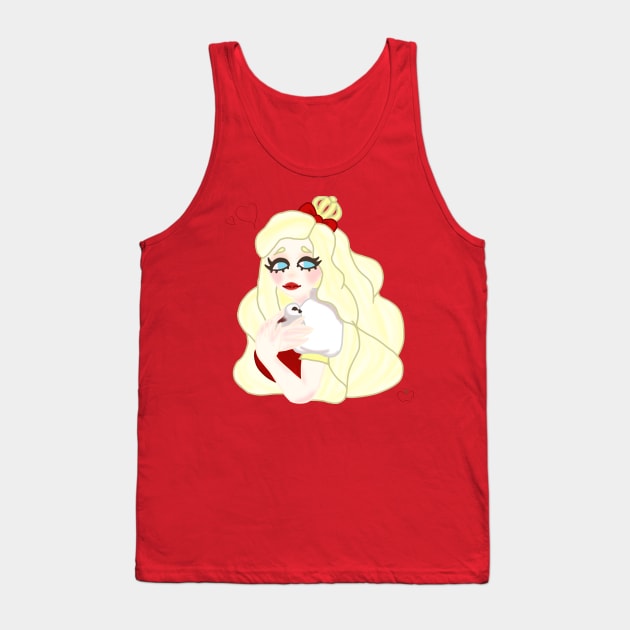 Apple White Tank Top by LiliBug